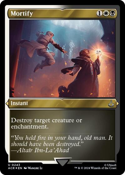 Mortify (Foil Etched) (Universes Beyond: Assassin's Creed) Light Play Foil