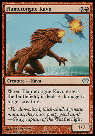 Flametongue Kavu (Planechase) Light Play
