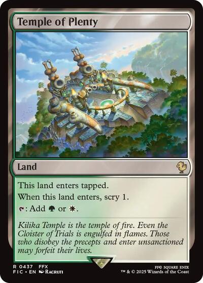 Temple of Plenty (Commander: FINAL FANTASY) Light Play