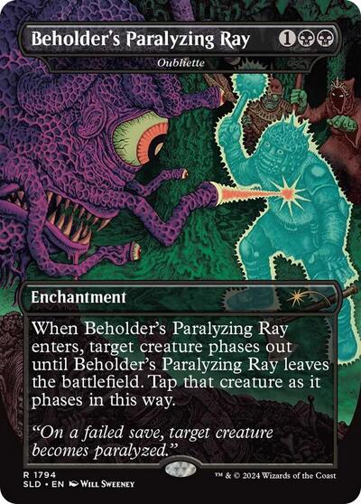 Beholder's Paralyzing Ray - Oubliette (Secret Lair) Near Mint