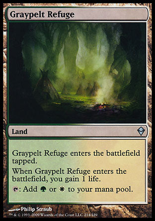 Graypelt Refuge (Zendikar) Medium Play Foil