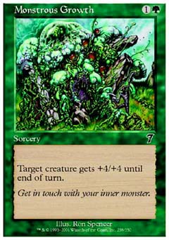 Monstrous Growth (7th Edition) Near Mint Foil
