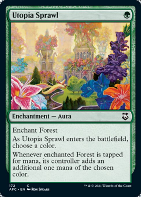 Utopia Sprawl (Commander 2021 Forgotten Realms) Medium Play