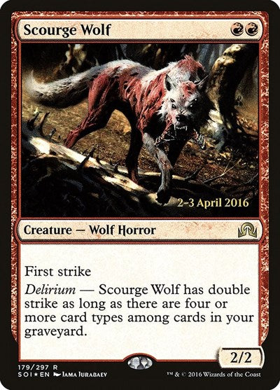 Scourge Wolf (Promos: Prerelease Cards) Medium Play Foil