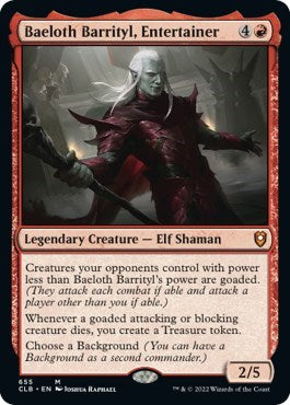 Baeloth Barrityl, Entertainer (Commander Legends: Battle for Baldur's Gate) Light Play Foil