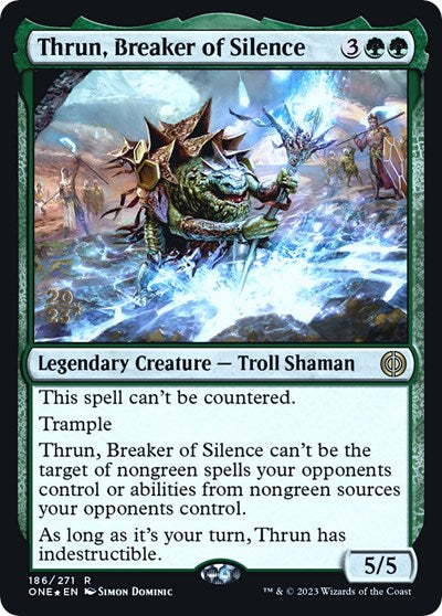Thrun, Breaker of Silence (Promos: Prerelease Cards) Light Play Foil