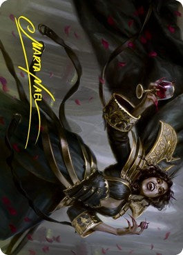 Bloodcrazed Socialite Art Card (Gold-Stamped Signature) (Art Series: Innistrad: Crimson Vow) Near Mint