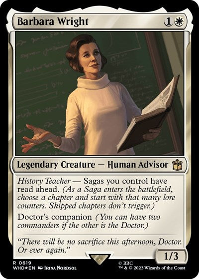 Barbara Wright (Surge Foil) (Universes Beyond: Doctor Who) Near Mint Foil