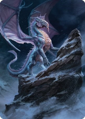 Ancient Silver Dragon Art Card (6/81) (Art Series: Commander Legends: Battle for Baldur's Gate) Near Mint