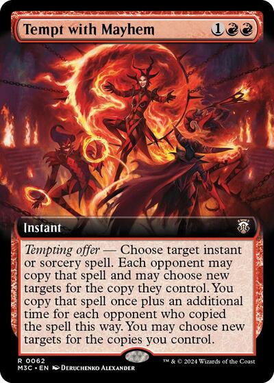 Tempt with Mayhem (Extended Art) (Ripple Foil) (Commander: Modern Horizons 3) Near Mint Foil