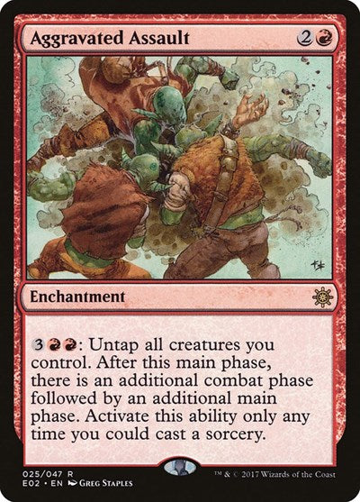 Aggravated Assault (Explorers of Ixalan) Damaged / Poor
