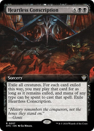 Heartless Conscription (Extended Art) (Commander: Outlaws of Thunder Junction) Light Play