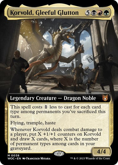 Korvold, Gleeful Glutton (Extended Art) (Commander: Wilds of Eldraine) Near Mint