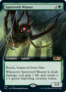 Sporeweb Weaver (Extended Art) (Magic 2021 Core Set) Medium Play