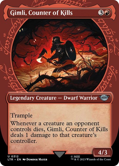 Gimli, Counter of Kills (Showcase) (Universes Beyond: The Lord of the Rings: Tales of Middle-earth) Light Play Foil