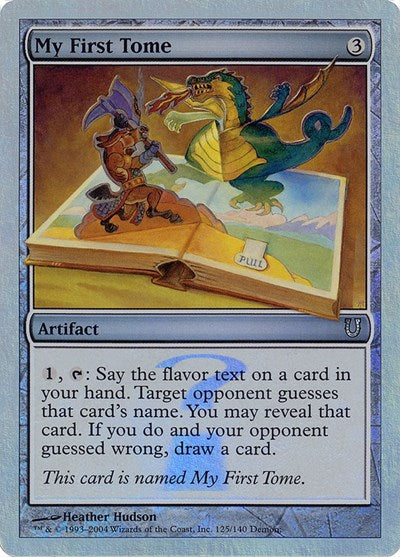 My First Tome (Alternate Foil) (Unhinged) Heavy Play Foil