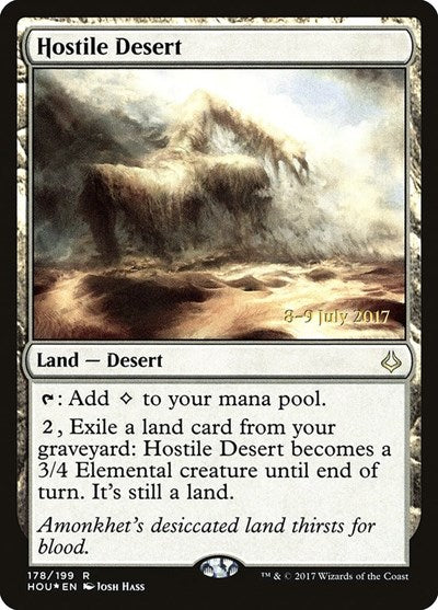 Hostile Desert (Promos: Prerelease Cards) Medium Play Foil