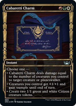 Cabaretti Charm (Gilded Foil) (Streets of New Capenna) Light Play Foil