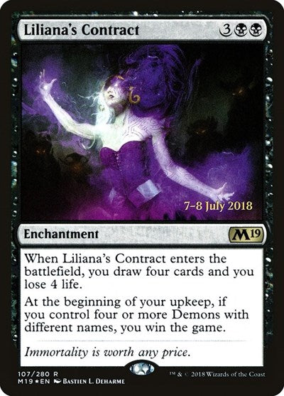 Liliana's Contract (Promos: Prerelease Cards) Near Mint Foil