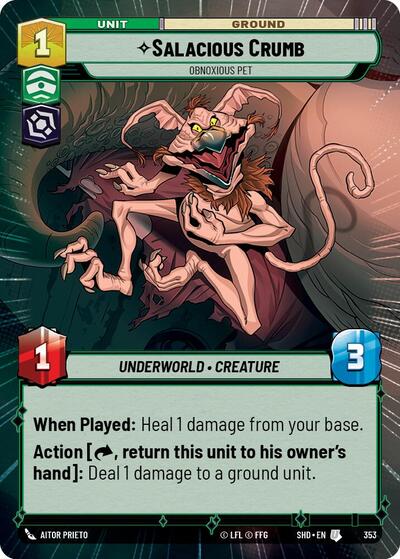 Salacious Crumb Obnoxious Pet (Hyperspace) (Shadows of the Galaxy) Near Mint Foil