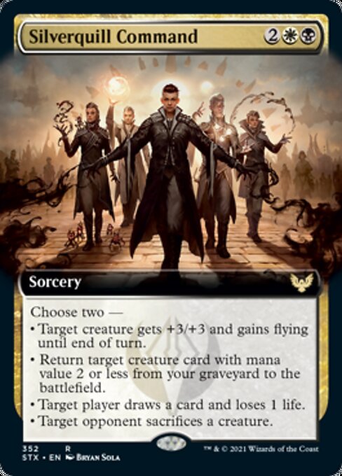 Silverquill Command (Extended Art) (Strixhaven) Light Play Foil