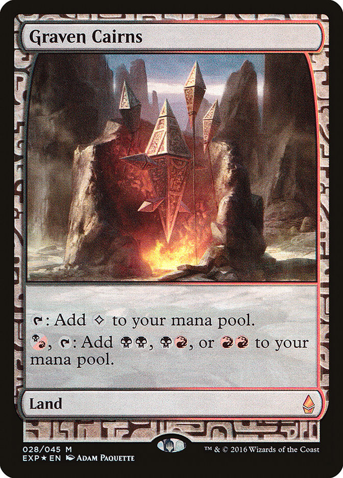 Graven Cairns (Zendikar Expeditions) Medium Play Foil