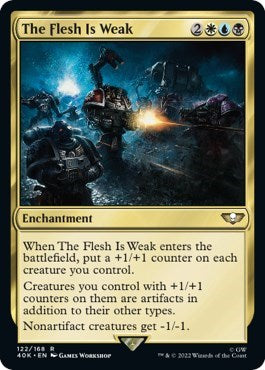 The Flesh Is Weak (Surge Foil) (Universes Beyond: Warhammer 40K) Near Mint Foil