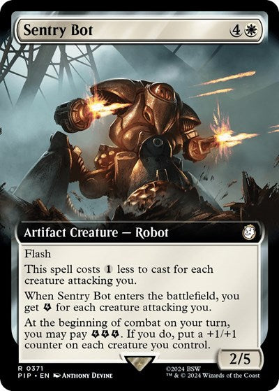 Sentry Bot (Extended Art) (Universes Beyond: Fallout) Light Play Foil