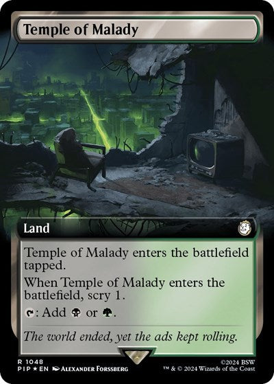 Temple of Malady (Extended Art) (Surge Foil) (Universes Beyond: Fallout) Light Play Foil