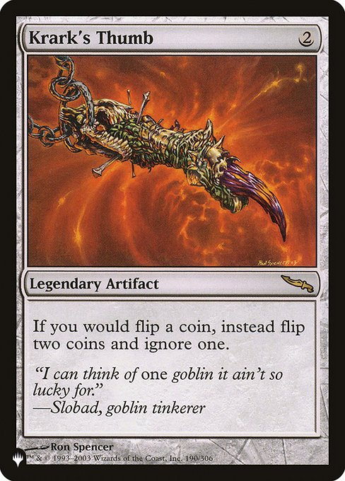 Krark's Thumb (The List) Light Play