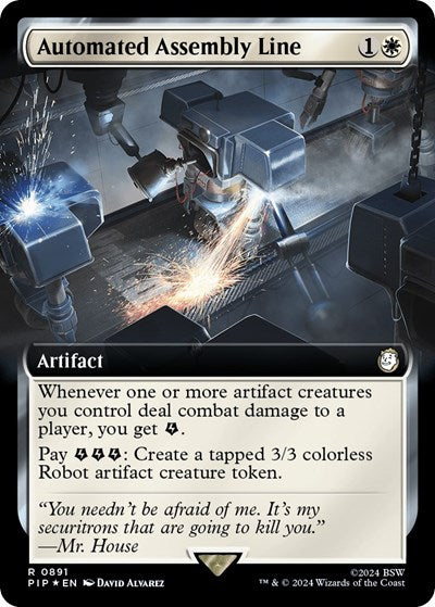 Automated Assembly Line (Extended Art) (Surge Foil) (Universes Beyond: Fallout) Near Mint Foil