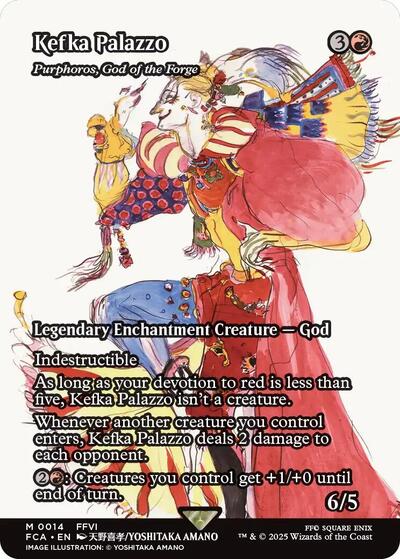 Kefka Palazzo - Purphoros, God of the Forge (Showcase) (Universes Beyond: FINAL FANTASY: Through the Ages) Damaged / Poor