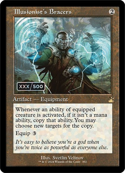 Illusionist's Bracers (Retro Frame) (Serial Numbered) (Ravnica Remastered) Near Mint Foil