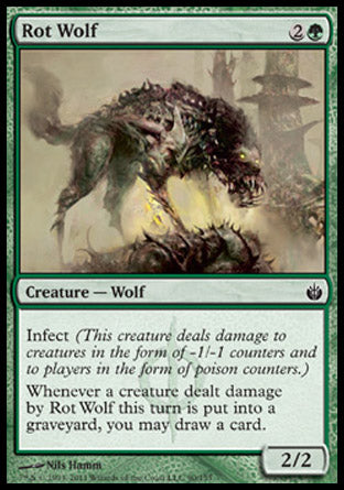 Rot Wolf (Mirrodin Besieged) Medium Play Foil