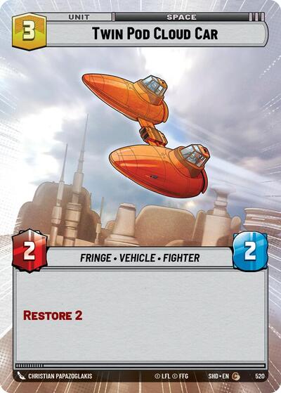 Twin Pod Cloud Car (Hyperspace) (Shadows of the Galaxy) Near Mint Foil