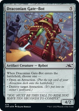 Draconian Gate-Bot (Galaxy Foil) (Unfinity) Near Mint Foil