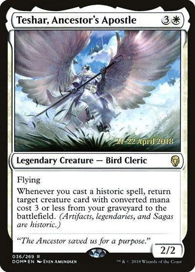 Teshar, Ancestor's Apostle (Promos: Prerelease Cards) Light Play Foil