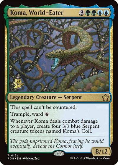 Koma, World-Eater (Promos: Prerelease Cards) Light Play Foil