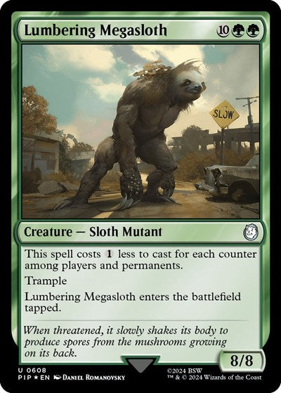 Lumbering Megasloth (Surge Foil) (Universes Beyond: Fallout) Light Play Foil