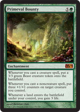 Primeval Bounty (Magic 2014 Core Set) Medium Play