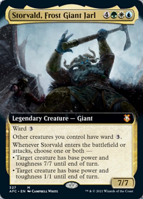 Storvald, Frost Giant Jarl (Extended Art) (Commander 2021 Forgotten Realms) Light Play