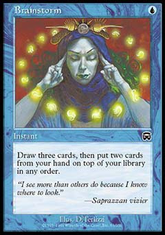 Brainstorm (Mercadian Masques) Heavy Play Foil