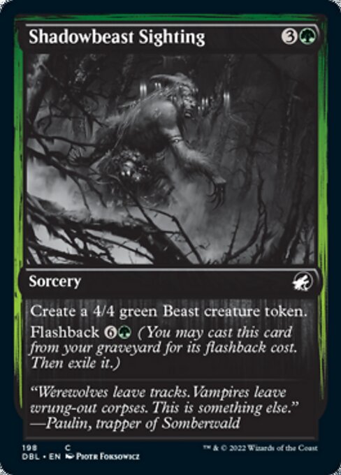 Shadowbeast Sighting (Innistrad: Double Feature) Light Play Foil