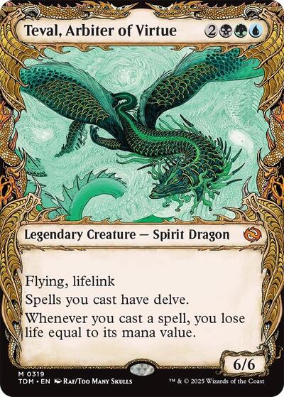 Teval, Arbiter of Virtue (Showcase) (Tarkir: Dragonstorm) Near Mint Foil