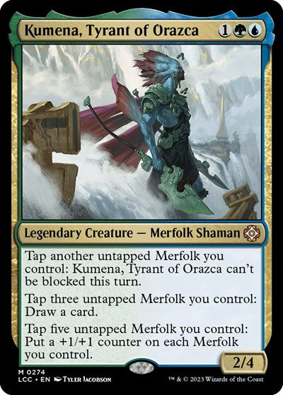 Kumena, Tyrant of Orazca (Commander: The Lost Caverns of Ixalan) Light Play