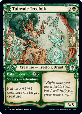 Showcase Tuinvale Treefolk (Throne of Eldraine) Light Play