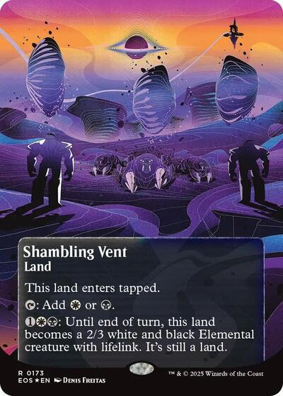 Shambling Vent (0173) (Borderless) (Galaxy Foil) (Stellar Sights) Light Play Foil