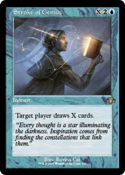 Stroke of Genius (Retro Frame) (Dominaria Remastered) Near Mint Foil