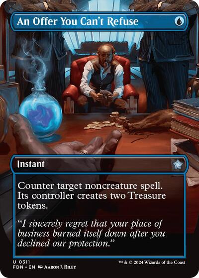 An Offer You Can't Refuse (Borderless) (Foundations) Light Play Foil