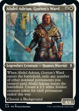Abdel Adrian, Gorion's Ward (Etched Foil) (Commander Legends: Battle for Baldur's Gate) Light Play Foil